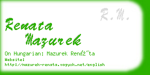 renata mazurek business card